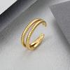 Anillo de Acero de Titanio de Moda Estilo Coreano, Simple Estilo Ins Europeo y Americano, Sensación de Alta Gama, Diseño de Nicho para Mujeres, Acero Inoxidable que no se decolora