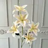 5 Lírios Artificiais com Fita Adesiva, Decorações de Corredor de Casamento Impressas em 3D, Flores Artificiais para Decoração de Casa e Hotel