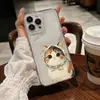 Funda de Teléfono Transparente con Diseño de Gato en Pintura al Óleo para Apple 17 Pro Max, Funda Protectora Suave y Linda para Niñas iPhone 16