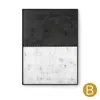 Pintura Decorativa Abstrata Criativa Simples Preto e Branco para Maquete de Sala, Mural de Villa de Designer, Pintura de Parede para Hall de Homestay Pós-moderno