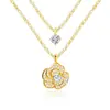 Joyería de Mariposa, Collar de Lujo Ligero y de Gama Alta, Temperamento a la Moda y Dulce, Cadena para Clavícula, Cadena para el Cuello Apilable, Collar Versátil de Nicho
