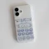 Capa Azul Listrada com Tema de Gato Adequada para Apple 17 Pro Max, iPhone 16, Niche 14 Camada Dupla, 13 Capa Rígida, 12