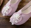 Zapatos Hanfu Dengyun Lou, bonitos zapatos para niña con borlas de perlas, zapatos Hanfu antiguos de punta redonda para mujer