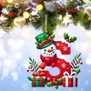 Nuevo Colgante Decorativo Plano de Acrílico Transfronterizo para Festival Navideño Adorno para Árbol de Navidad Decoraciones Navideñas para el Hogar