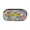Estojo de Lápis Desenho Pikachu Pokemon Estudante Grande Capacidade Caixa de Material Escolar Poliéster Estojo de Lápis Estampado Pokemon Quente