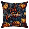 Funda de Cojín Decorativa para Sofá de Sala de Estar en Casa para Vacaciones, Super Suave, de Lino y Piel de Durazno, Nueva para Halloween, Transfronteriza