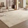 Alfombra Extraíble y Lavable para Sala de Estar, Estilo Wabi-Sabi, Lujo Ligero, Gama Alta, No Requiere Lavado, Limpiable con Paño, Lavable a Máquina, Felpudo Desmontable de Doble Capa