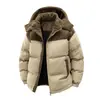 Exclusividad transfronteriza: Chaquetas de pana acolchadas de algodón para hombre y mujer, estilo invierno para parejas, con capuchas desmontables, que brindan calidez y protección contra el frío