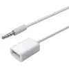 Línea OTG para coche de 3,5 mm línea de audio aux línea de datos para reproductor de coche de 3,5 mm a USB hembra disco U Negro