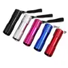 Linterna de aleación de aluminio con luz violeta de 9 LED, lámpara de detección de agente fluorescente ultravioleta para billetes, venta directa de fábrica.