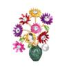 Broche de flor de jarrón de fábrica, gotas de aceite, diamantes de imitación, alfiler de ramillete de comercio exterior, accesorios de ropa, broche de perla de aleación para traje