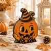 Ornamento de Bandeja de Mesa de Madeira Halloween Retrô Americano Fantasma Gato Preto Abóbora Coruja Decoração de Janela de Casa