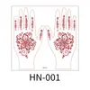 Pegatinas de Tatuaje Temporal Transfronterizas Marrón Henna Encaje Impermeables Mano Dedo Florales Indias Pegatinas de Tatuaje