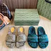 Pantuflas Bordadas de Suela Fina Marca G 2026 Nuevas Retro Planas Bordadas Casuales para Exteriores que Aumentan la Altura 2cm