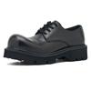 Primavera 2025 Nuevos Zapatos Derby Negros para Hombre Zapatos de Moda Versátiles Estilo Británico Plataforma Aumenta la Altura Zapatos de Cuero de Punta Grande