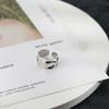 Anillo Minimalista de Corazón Hueco para Mujer, Geométrico Irregular Apilable Dulce Fresco Moda Versátil Anillo Abierto Anillo para Dedo Índice Moderno