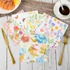 Estilo Pastoral Europeo Servilleta Estampada Tema Celebración Fiesta Servilleta Floral Pañuelo Decorativo Cuadrado de Papel para Servilletas Venta al por Mayor