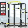 Rack de Agachamento Multifuncional para Uso Doméstico com Estrutura de Gantry Integrada Rack para Supino com Barra Equipamento Completo para Treinamento Físico