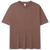 Código europeo y americano hombres hombro caído americano suelta algodón camiseta hombres marca de moda color sólido manga corta transfronteriza personalizada 240G