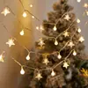 Luces Festivas de Navidad Copo de Nieve LED Transparente Cadena de Luces de Colores Accesorios Luces con Forma Luces Decorativas Adornos Enchufes Cadenas de Luces de Ambiente