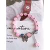Pulsera Lunar Gris Ojo de Gato Imitación para Mujer, Colgante de Campana Simple, Regalo de Cumpleaños para Mejor Amiga, Estilo Ins de Vidrio