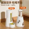 Comedero para hámster de gran capacidad, cuenco antivuelco con forma de oso dorado, bebedero especial, comedero automático para hámster.