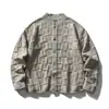 Suéter cárdigan cálido casual de otoño para hombre con textura jacquard estilo japonés vintage old money de moda
