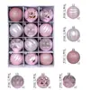 Adornos para Árbol de Navidad Transfronterizos, Bolas Electroplateadas Pintadas, Bolas de Navidad de PVC en Caja, Decoraciones de Regalo de Navidad