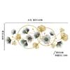 Desmontagem e montagem pendente de parede tridimensional folha de ginkgo estilo chinês novo decoração de parede de fundo de ferro para casa decoração de parede metal pingente luxo leve