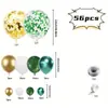 Paquete de Globos de Látex Verde Estilo Retro Transfronterizo, Suministros para Decoración de Fiesta de Cumpleaños Infantil