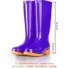 Queda Brusca de PreçoBotas de chuva de cano alto para mulheres, sapatos impermeáveis, sapatos de borracha, botas d'água para mulheres adultas, sapatos d'água espessados para cozinha para mulheres