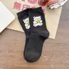 Calcetines originales de mujer hasta la pantorrilla con estrella y oso, calcetines de dibujos animados de algodón peinado, calcetines modernos estilo japonés y coreano, calcetines casuales estilo universitario