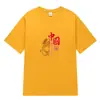 23060 Nueva Camiseta de Verano de Manga Corta Año del Dragón Chino para Hombre, Algodón Puro, Rojo Brillante, Compra Grupal para Fiesta de Empresa, Estampada con Caracteres Chinos