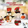 Decoración Luminosa Navideña de Amazon Adorno de Muñeco Pingüino Adorno de Muñeco de Nieve Navideño Accesorios de Decoración para Ventana Venta Directa de Fábrica