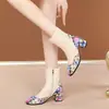Bordado étnico 2021 nuevo blanco cremoso negro botas martin para adulto pedido microfibra femenina tótem caña otro