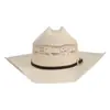 Venda transfronteiriça moda europeia e americana com decoração de cinto de aba larga chapéu de cowboy rígido de palha de papel trançado chapéu de sol para exterior chapéu de palha