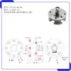 Eixo rotativo de 360 graus, amortecedor giratório unidirecional em forma de disco SSZ-42/M4, amortecedor de dobradiça para movimentação de equipamentos e instrumentos
