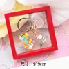 Festival do Meio Outono Flor e Lua Cheia Chaveiro Pingente Liga Metálica Criativo Lua Coelho de Jade Fofo Pingente para Mochila Pequeno Presente