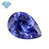 Huagang gema em forma de pêra 33 # azul corindo anel de superfície pedra nua atacado safira artificial atacado Não. 33 em forma de gota de água
