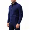 Nueva colección Otoño/Invierno 2026: Suéter cárdigan casual de cuello alto medio para hombre, una prenda de punto versátil y de corte ajustado para hombres jóvenes