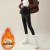 Calça de tubarão para maternidade de cintura alta com suporte para a barriga, alta elasticidade fosca, calça de yoga antiderrapante, leggings de corte justo para o início, meio e fim da gravidez