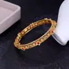 Pulsera Abierta para Mujer de Plata S925 Chapada en Oro con Diseño Nacional de Moda, Calada y Jasper