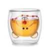 Vaso de Cristal Animal Creativo Oso de Dibujos Animados Taza Doble Taza de Celebridad Cibernética Regalo Transfronterizo Taza para Jugo Leche Agua