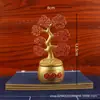 Trae Riqueza y Tesoro Adornos de Aleación Feng Shui Adornos de Oficina Manualidades de Metal Giratorias Árbol de la Fortuna Giratorio