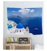 Tapiz Popular Estilo Ins Nórdico con Paisaje de Ventana, Tapiz de Pared Artístico, Decoración del Hogar, Pintura Mural, Tapiz