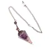 Collar de Resina con Piedra Triturada Multicolor Amatista Aguamarina Colgante de Cono Hexagonal Amazon Ebay Transfronterizo