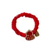 Gomas para el Cabello de Niña Que No Dañan el Cabello, Bandas Rojas de Alta Calidad para Cabello de Bebé para Niñas Pequeñas, Accesorios para el Cabello de Año Nuevo para Niñas
