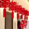 Decoração pendente de palavra feliz sala de estar pingente flor casamento sala de casamento decoração corredor casa nova decoração de casamento suprimentos de casamento