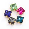 Venta al por mayor transfronteriza Cuadrado Fondo Dorado Garra Diamante Ropa Sombrerería Accesorios para el cabello Bolsos Zapatos y Sombreros Accesorios Joyería Cuadrado Pedrería cosida a mano