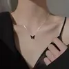 Collar de Mariposa Gota de Agua Helada para Mujer, Elegante y Lujoso, Diseño Único, Regalo para Mejores Amigas y Compañeras de Clase, Cadena para Clavícula